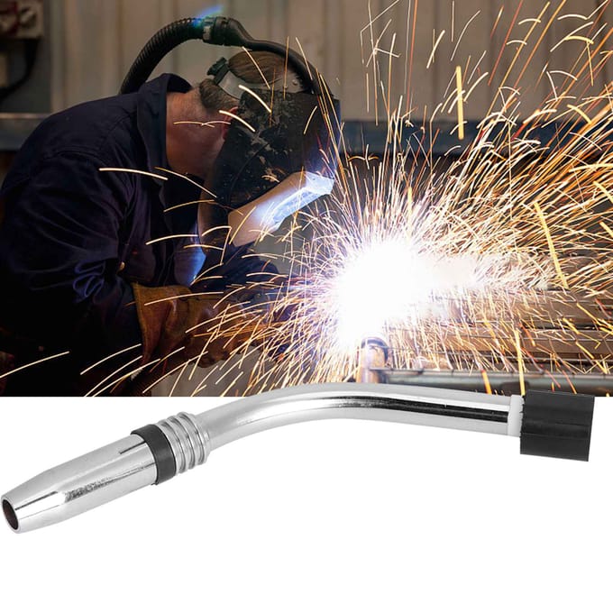 24KD Lasbrander Zwanenhals MIG voor Binzel Abicor Stijl WNozzle 9mm RVS Messing