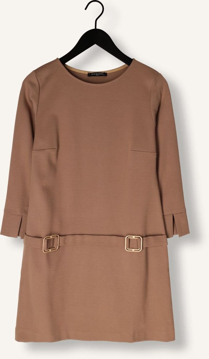 Ana Alcazar A Dress Clasp Dames - Jurk - Bruin - Maat 38