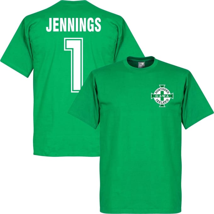 Noord Ierland Jennings 1 Team T-Shirt - Groen - M