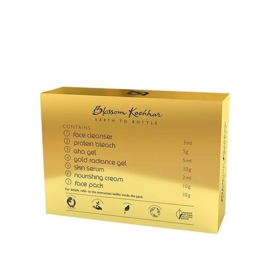Aroma Magic Kit Facial 7 Étapes à Usage Unique Combo| Kit Facial Éclat Nuptial + Kit Facial Or | Pack de 2 red