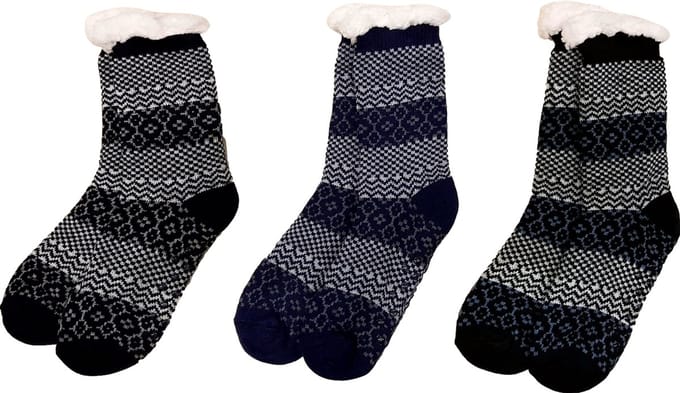 Belucci Warme Antislip Huissokken set van 3 paar ! Maat 40-45