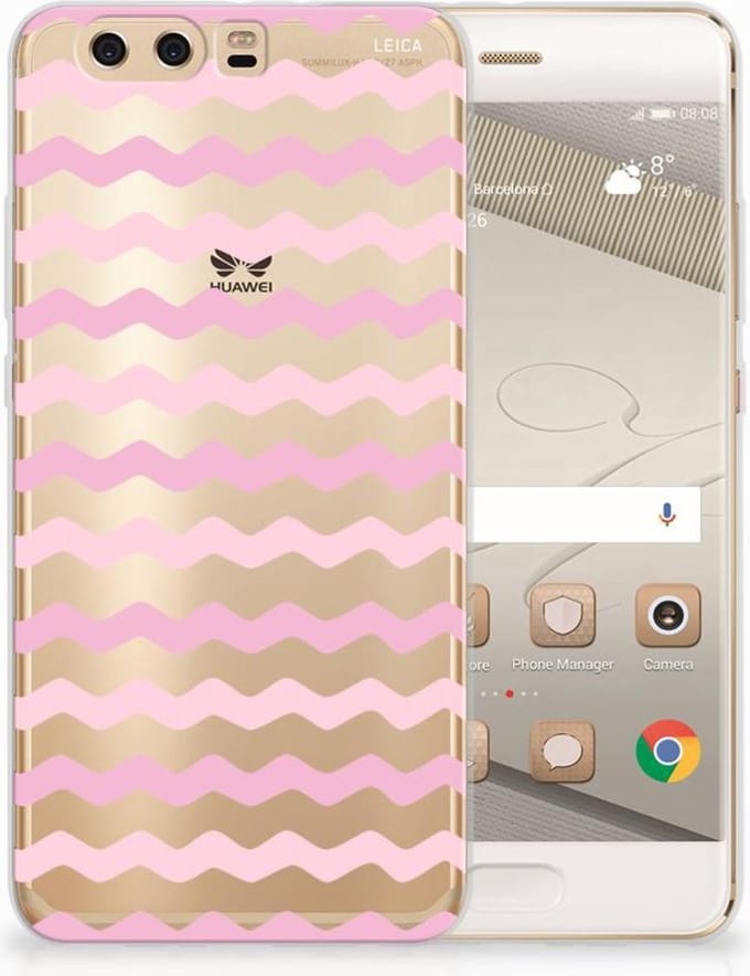 Huawei P10 Plus TPU bumper Waves Roze