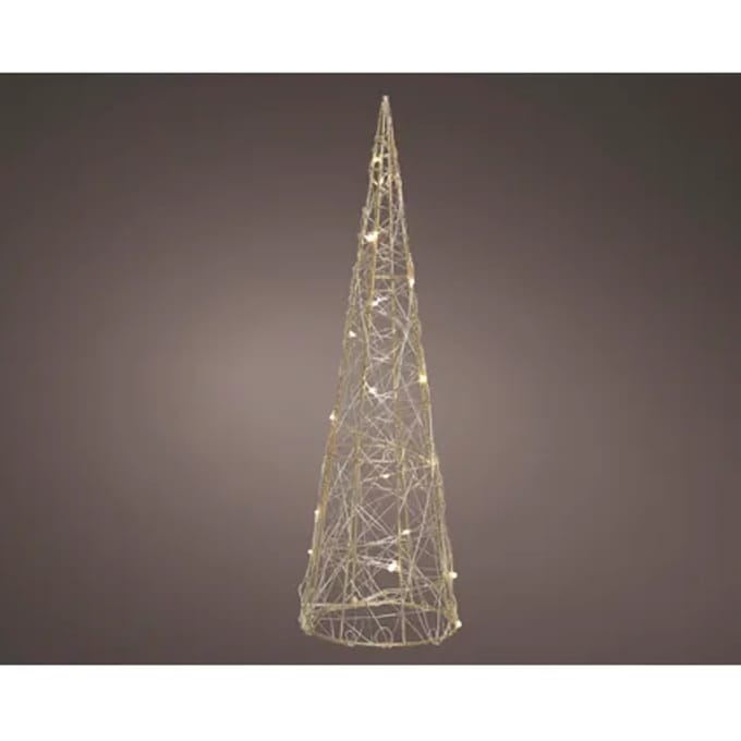 Decorismicro Led Conemetaal Lichtsnoer - 40 Led's - Warm Wit - 80cm