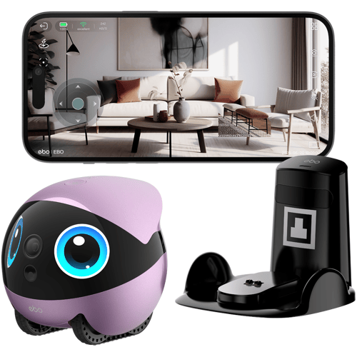 Enabot Air 2 Plus - Intelligente Begeleidingsrobot - 3K HD Camera - Dubbele Communicatie - Roze