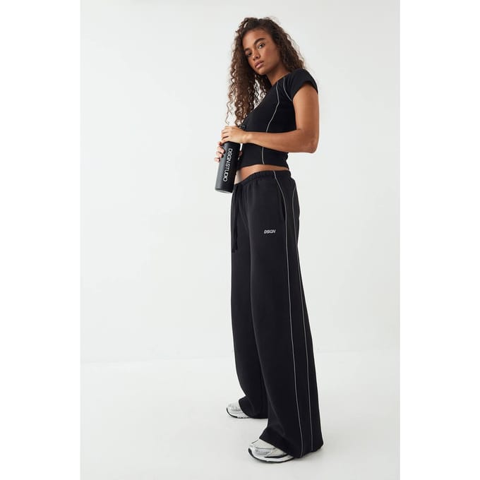Dames DSGN Studio Reflecterende Rechte Pijp Jogger | Black | Maat: 2XL