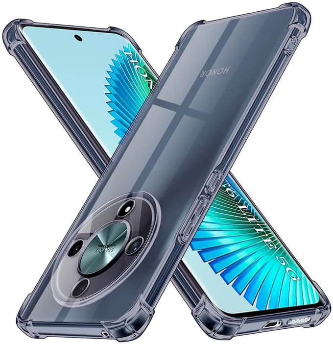 Hoesje geschikt voor HONOR Magic6 Lite - Techsuit Shockproof Silicone Back Cover - Zwart