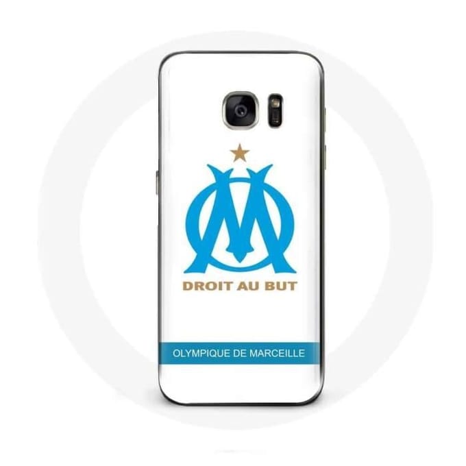 Coque - Olympique de Marseille - Samsung Galaxy S7 - Logo - Blanc - Rigide blanc