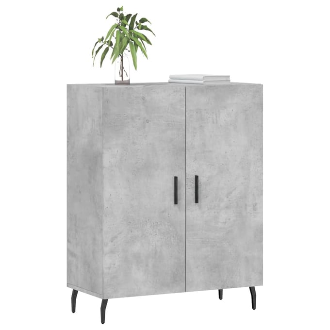 vidaXL - Dressoir - 69,5x34x90 - cm - bewerkt - hout - betongrijs