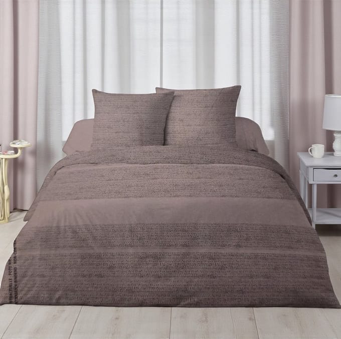 Luxe Dekbedovertrek Flanel - Winter - 240 x 220 cm - Olam Taupe