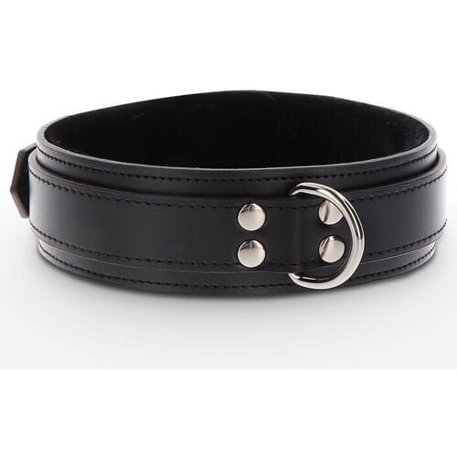 Taboom - Heavy D-Ring Collar - Bondage / SM Collar and leash Zwart