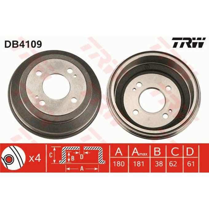 Remtrommel, 1 stuk TRW DB4109