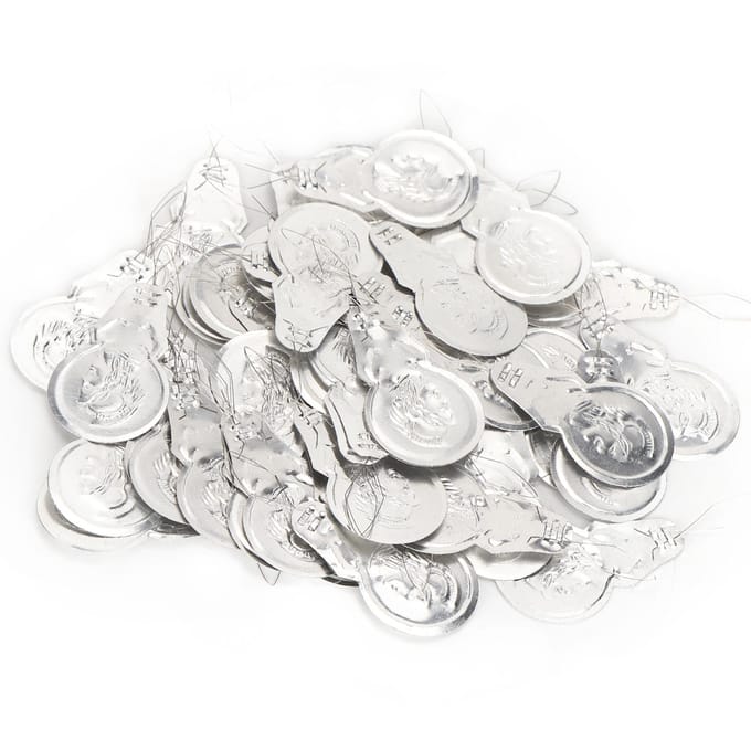 100 Stuks Doe-het-zelf Naald Inrijger Aluminium Draadlus Kruissteek Invoeging Handmachine Naaigereedschap(Dubbele white