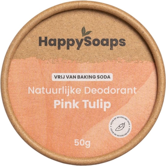 HappySoaps - Natuurlijke Deodorant Gevoelige Huid Pink Tulip - 50ml