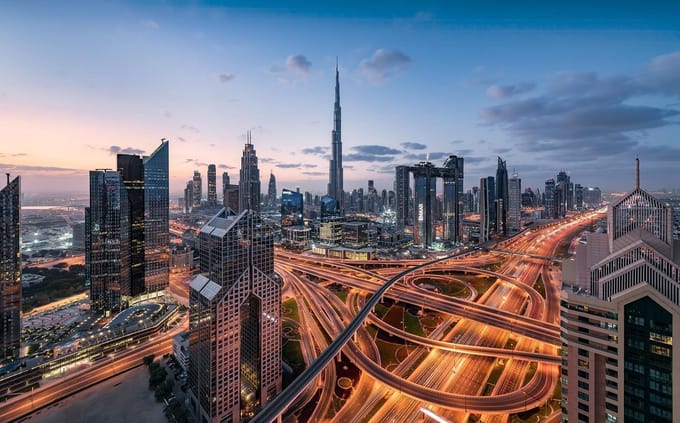 Stefan Hefele; Komar Wanderlust Fotobehang Lights of Dubai - SHX9-119   4055065112119   Behang