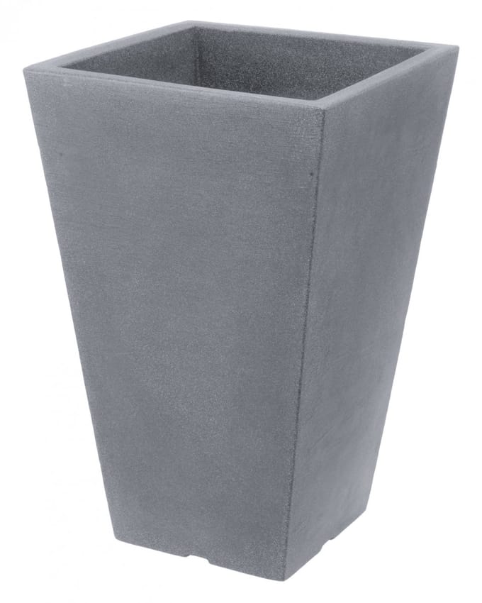 Nampook Bloempot Capri Vierkant  35 X 56 Cm Kunststof Grijs