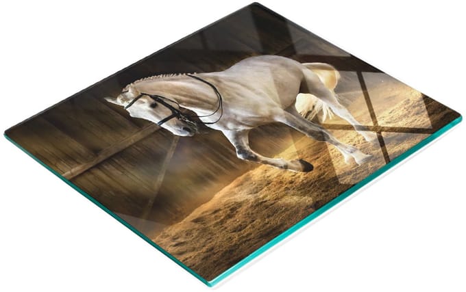 Geharde multifunctionele decoratieve glazen plaatmal in een stabiele uitvoering van 60x52 cm