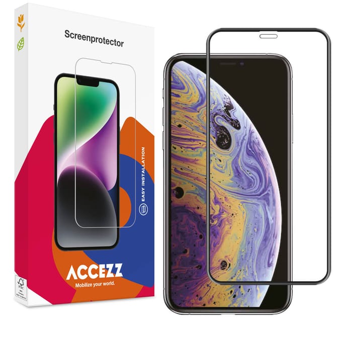 Accezz Screen Protector - Geschikt voor Apple iPhone Xs Max / 11 Pro Max - Gehard Glass Full Cover