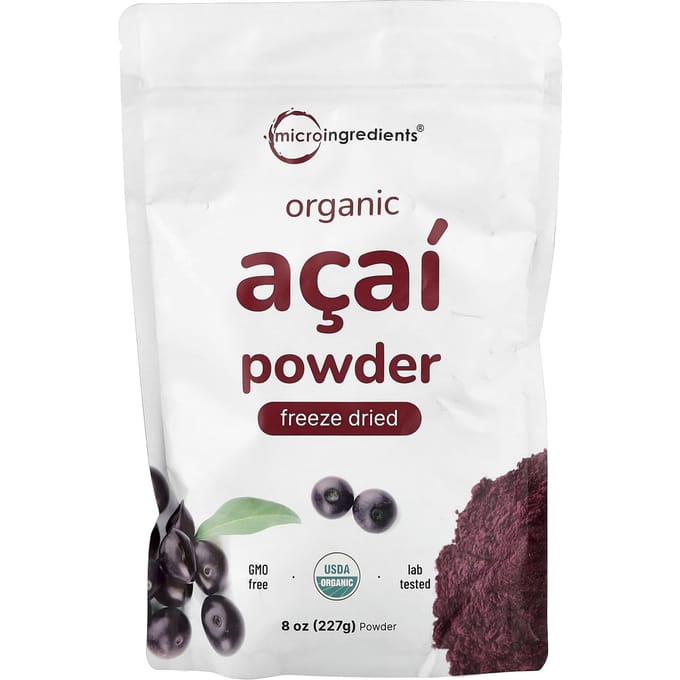 Micro Ingredients, Biologisch Acai Poeder, Gevriesdroogd, 8 oz (227 gr)