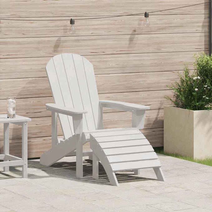 vidaXL Adirondack-stoel Wit 82 x 74 x 92 cm HDPE