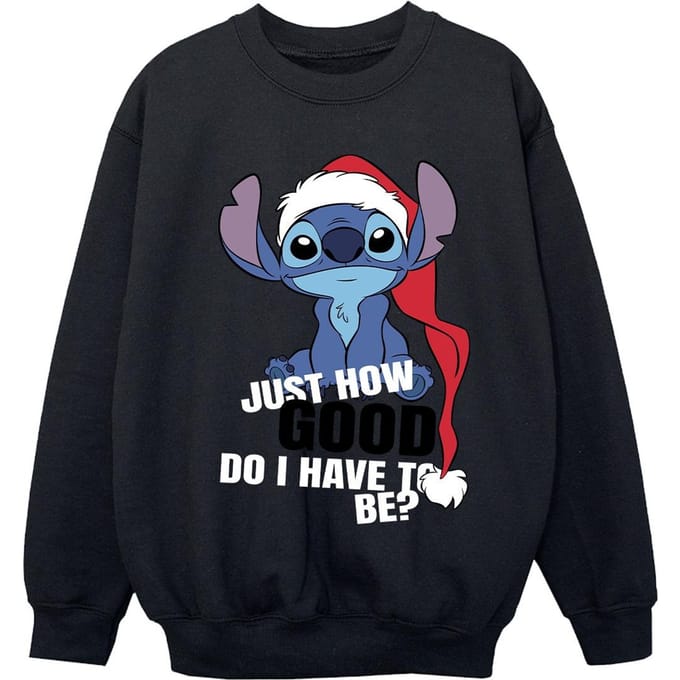 Disney Meisjes Lilo & Stitch Just How Good Sweatshirt (Zwart)