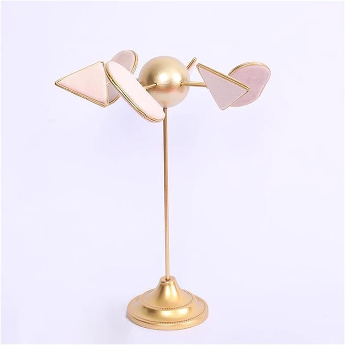 Sieraden Display - Hangerhouder - Etalage Presentatie - Zes Verstelbare Panelen - 24x34cm - Goud