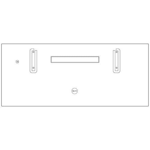 AEG glaspaneel, set, zwart, 380x896AEG 140274159056