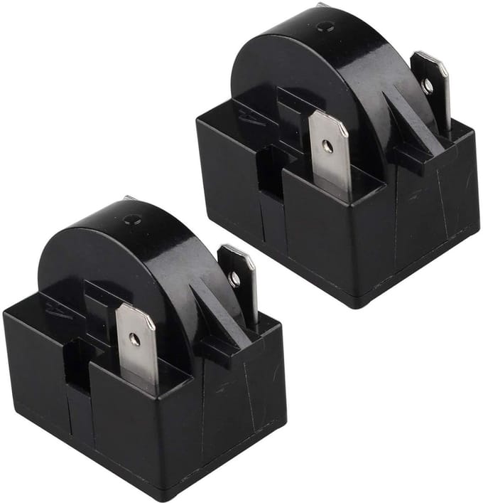Startrelais PTC - Koelkast Onderdeel - Compressor Starten - 3 Pin Ontwerp - 32x29x21.5mm - Zwart