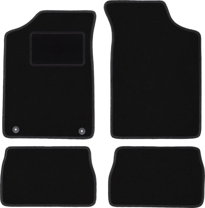 Zwarte veloursmatten voor: Peugeot 106 hatchback (1991-2003)