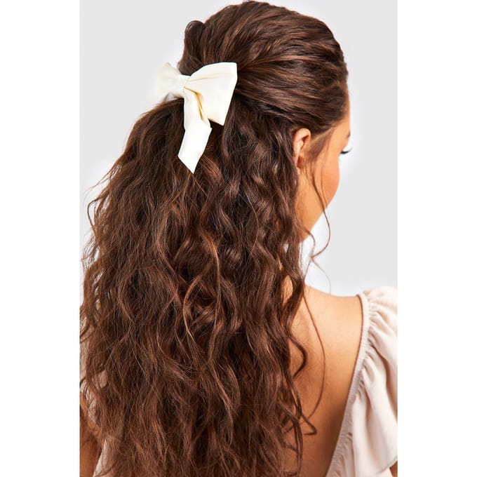 boohoo Dames Mini Strik Haarspeld | Creme