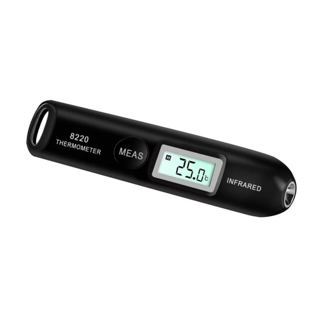Contactloze Mini Digitale Infrarood Thermometer met LCD Handheld Draagbare Zak Temperatuurpen yellow