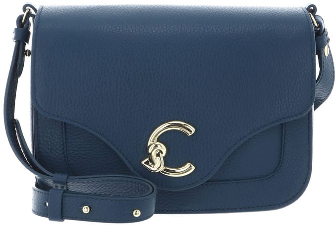 COCCINELLE Leren schoudertas C-Me Crossbody Bag Deep Blue blauw