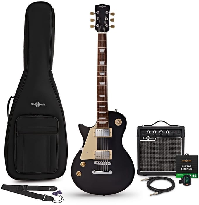 New Jersey Select Left Handed Electric Guitar Black, 10W Guitar Amp & Accessory Pack