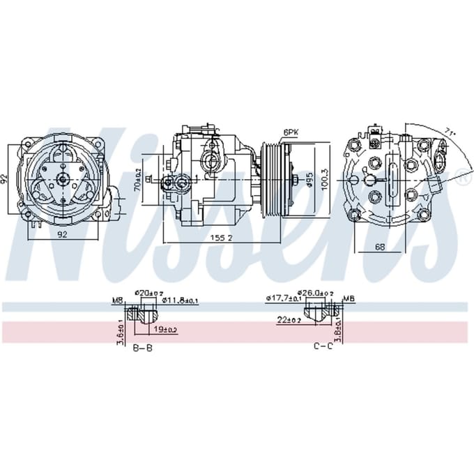 Compressor airconditioning NISSENS 890806