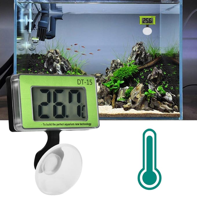 Thermomètre d'aquarium à grand écran numérique, outil de mesure de la température green