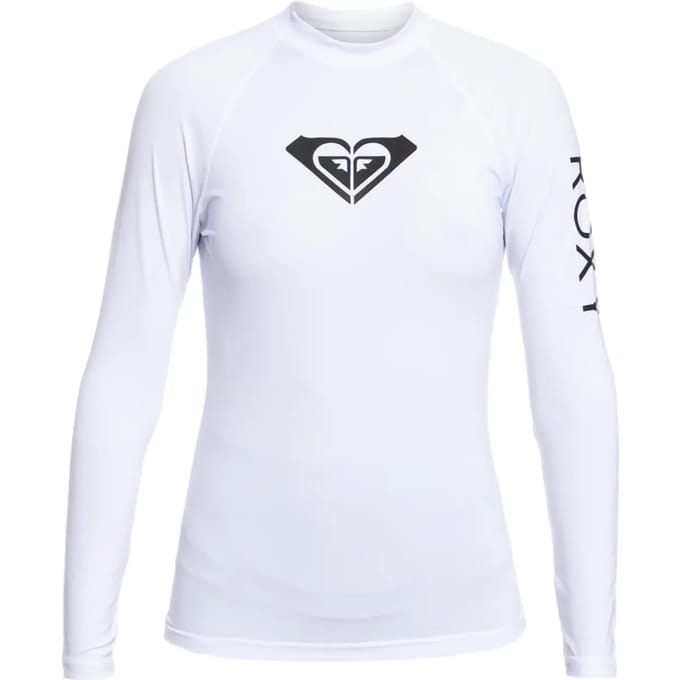 Roxy - UV Rashguard voor dames - Whole Hearted - Longsleeve - Bright White - maat L (40)