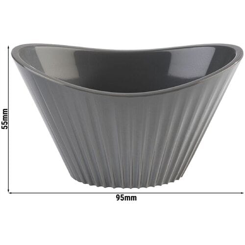 GGM Gastro (48 Stück) Schale - MINI - Melamin - 70ml - 95x55mm - Grau