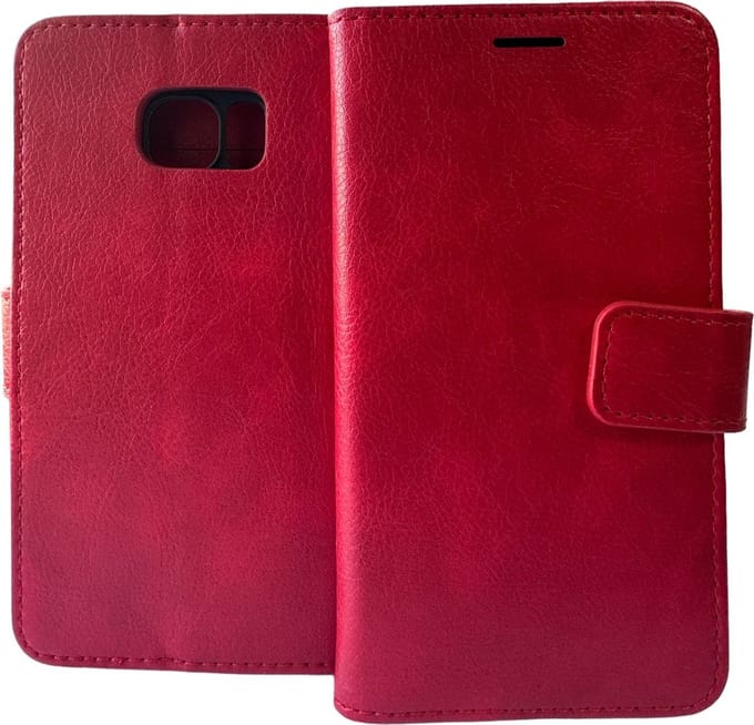 Portemonnee Book Case Hoesje Geschikt voor: Samsung Galaxy S6 Edge Plus - Rood