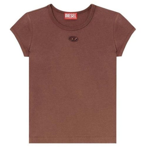 Diesel t-shirt t-angie-od vrouw bruin