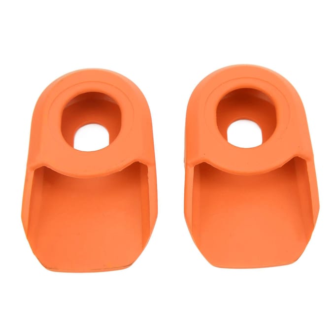 2PCS Protecteur de Manivelle de Vélo Silicone Housse de Protection pour Manivelle de Vélo Orange red