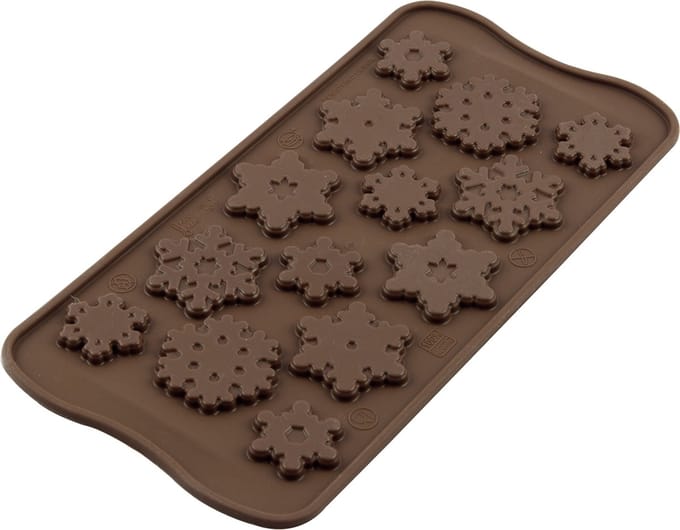 Silikomart siliconen Chocolade Mal - Sneeuwvlokken - 29 ml
