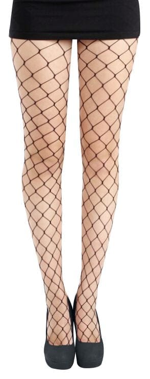 Pamela Mann - Gothic Maillot - Extra Large Net Tights - voor Vrouwen - zwart