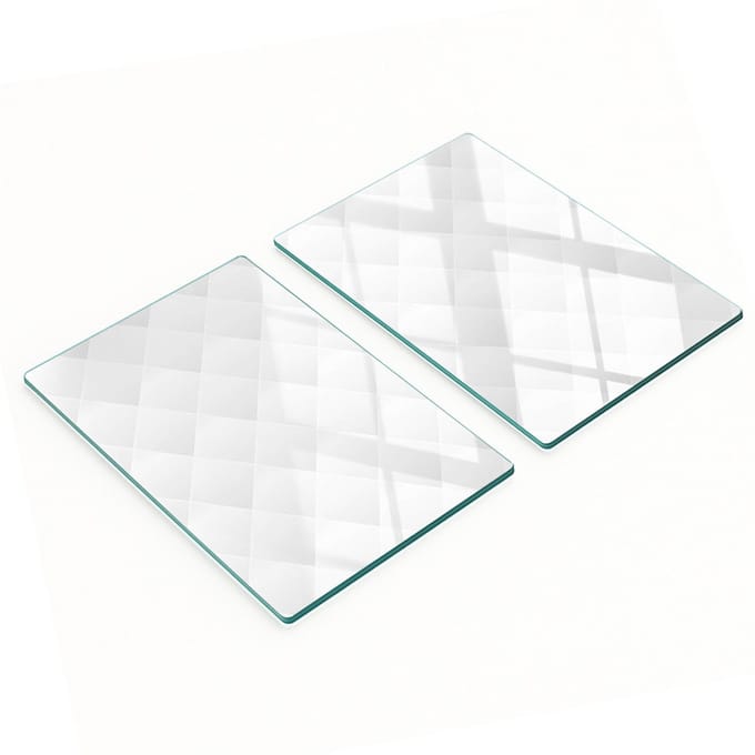 Geharde multifunctionele decoratieve glazen panelen, abstract ontwerp, 2x40x52 cm