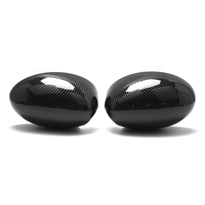 1 Paar Side Mirror Cover Deur Spiegelkap Vervanging voor BMW Mini zwart