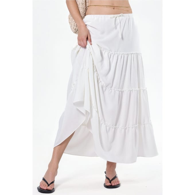 Basis Plissé Maxi Rok