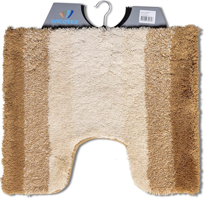 Wicotex - Toiletmat regenboog Beige - Antislip onderkant - WC mat met uitsparing - Afmeting 50x60cm