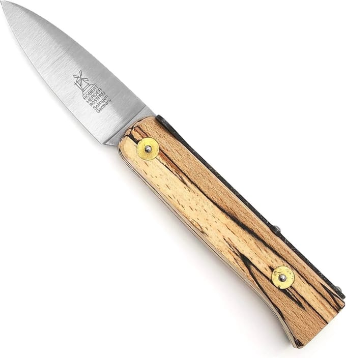 Robert Herder Lierenaar – Steakmes Zakmes – RVS – Lemmet 9 cm – Heft IJsbeukenhout
