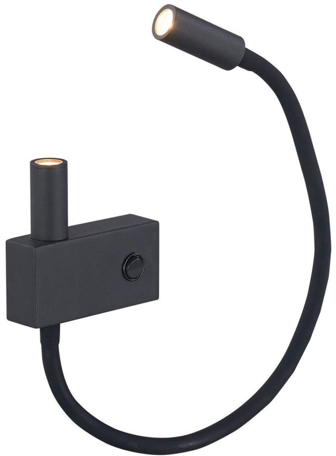 Kosilum - Nanda - Wandlamp - Zwart - Metaal en aluminium