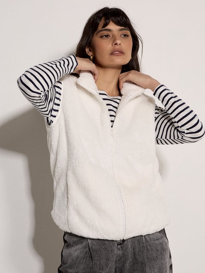Fleece vest met ritssluiting