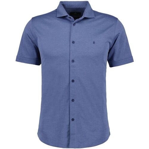 Ragman Overhemd Soft Knit Easy Care Short Sleeve Solid Color Blue Turquoise / male