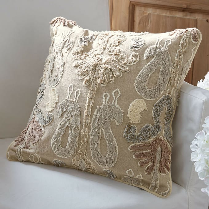 LOBERON Kussenhoes Rahmira beige/blauw/rood